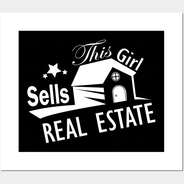 Five stars house this girl sells real estate Wall Art by amazinstore